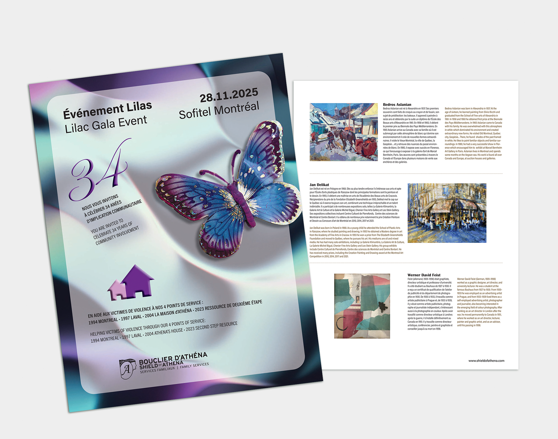 Fundraising materials for charity auction